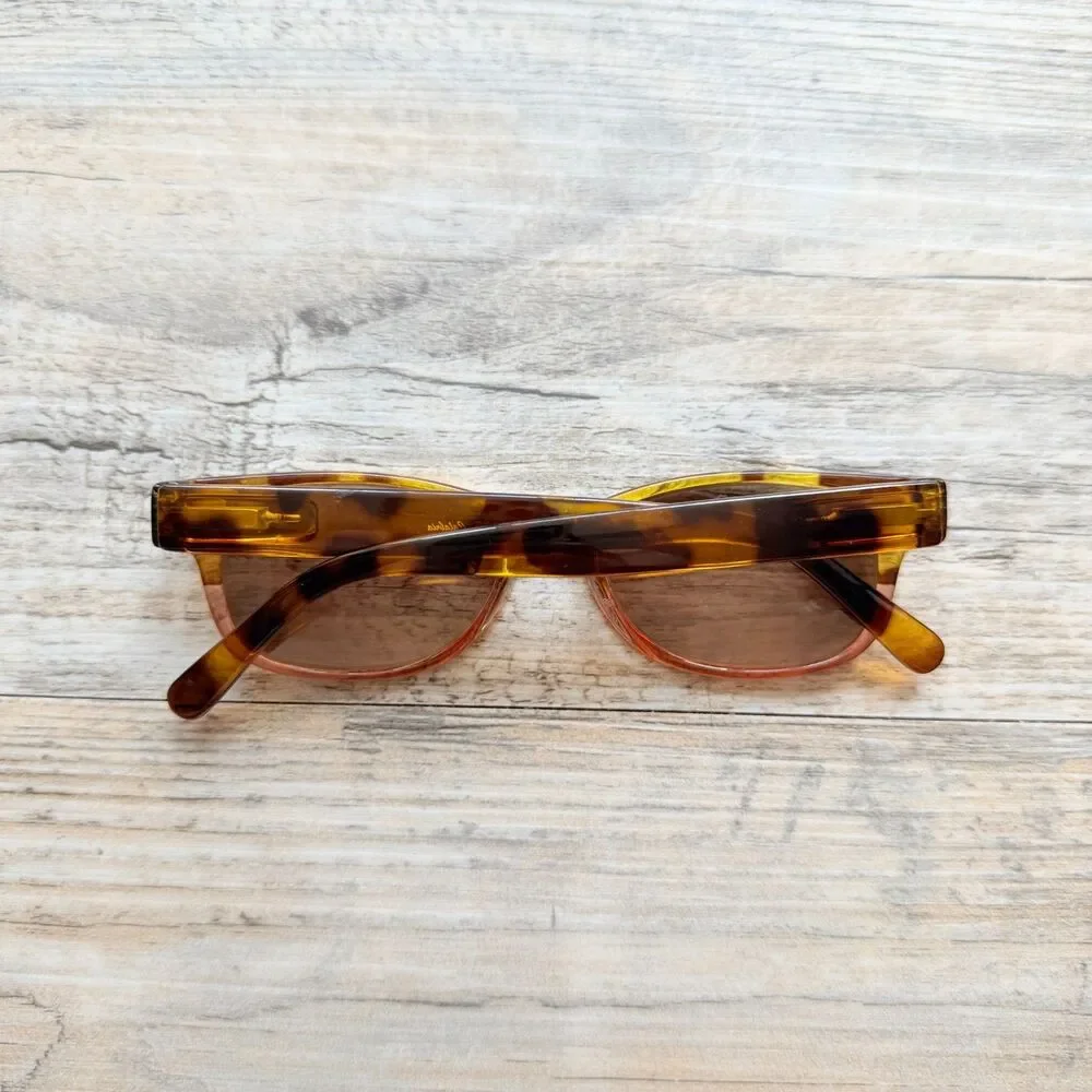 Vintage Y2K Sunglasses Reading Glasses +1.75 Tortoise Amber Pink